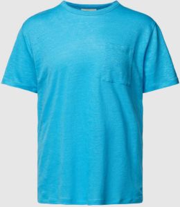 MC2 Saint Barth T-shirt van linnen met borstzak model 'ECSTASEA'