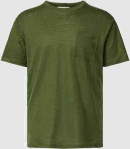 MC2 Saint Barth T-shirt van linnen met borstzak model 'ECSTASEA'