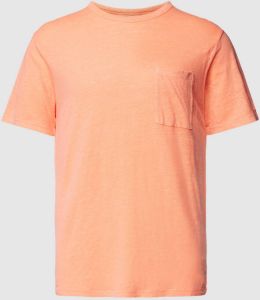 MC2 Saint Barth T-shirt van linnen met borstzak model 'ECSTASEA'