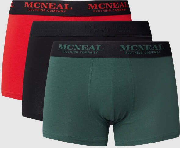 MCNEAL Boxershort met contrasterende band met logo in een set van 3 stuks