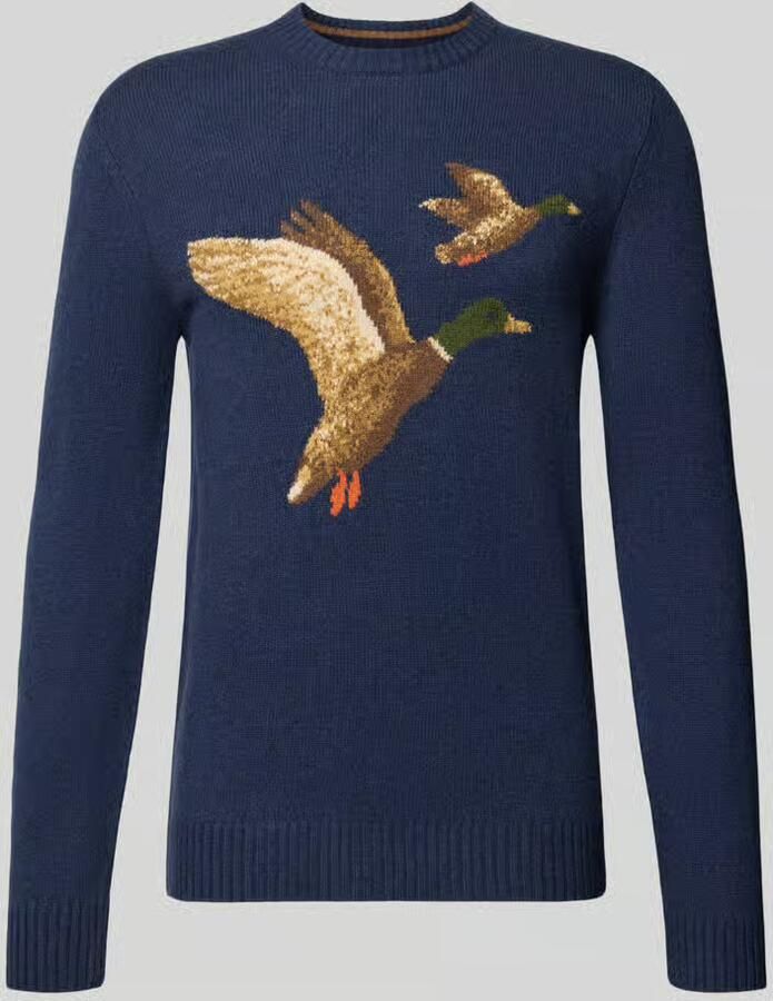 MCNEAL Gebreide pullover met motief en ronde hals