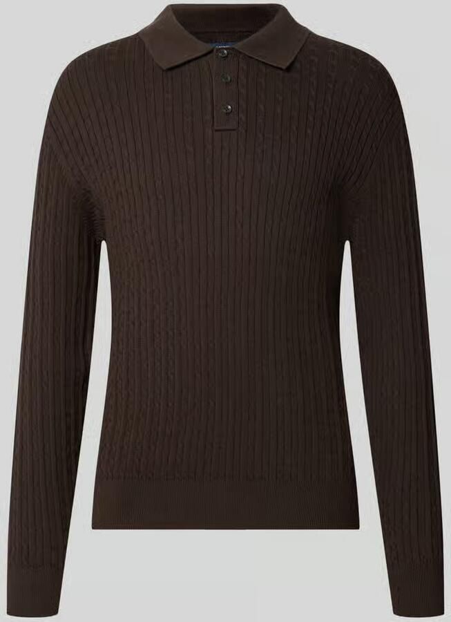 MCNEAL Gebreide pullover met polokraag en korte knoopsluiting
