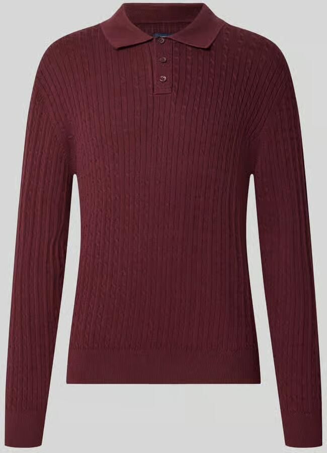MCNEAL Gebreide pullover met polokraag en korte knoopsluiting