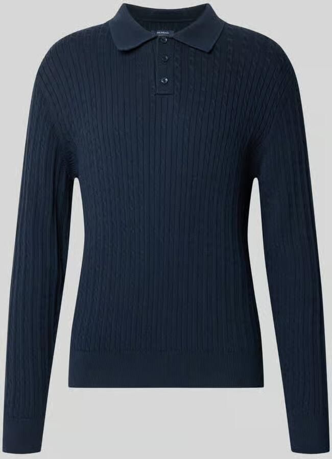 MCNEAL Gebreide pullover met polokraag en korte knoopsluiting