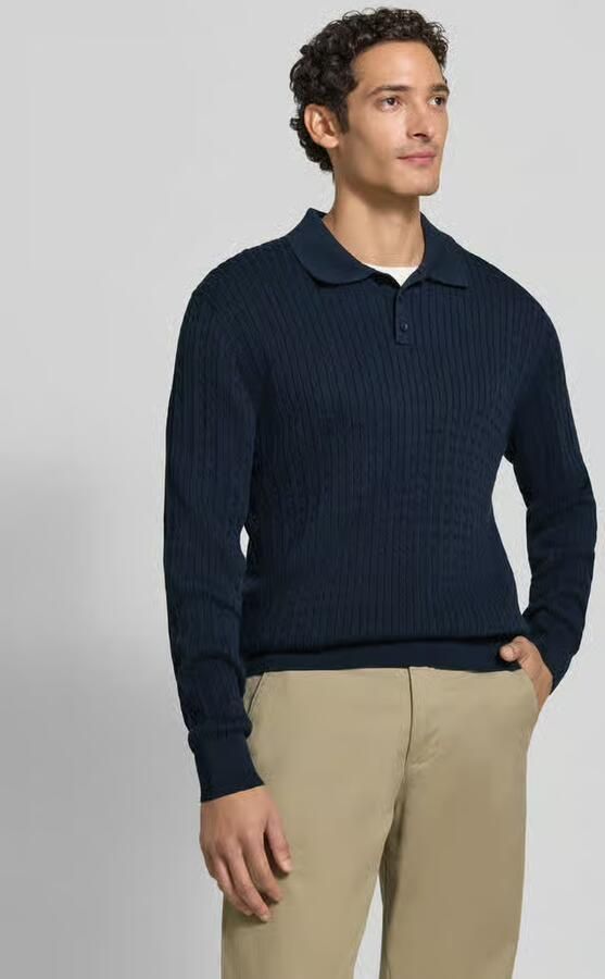 MCNEAL Gebreide pullover met polokraag en korte knoopsluiting - Foto 3