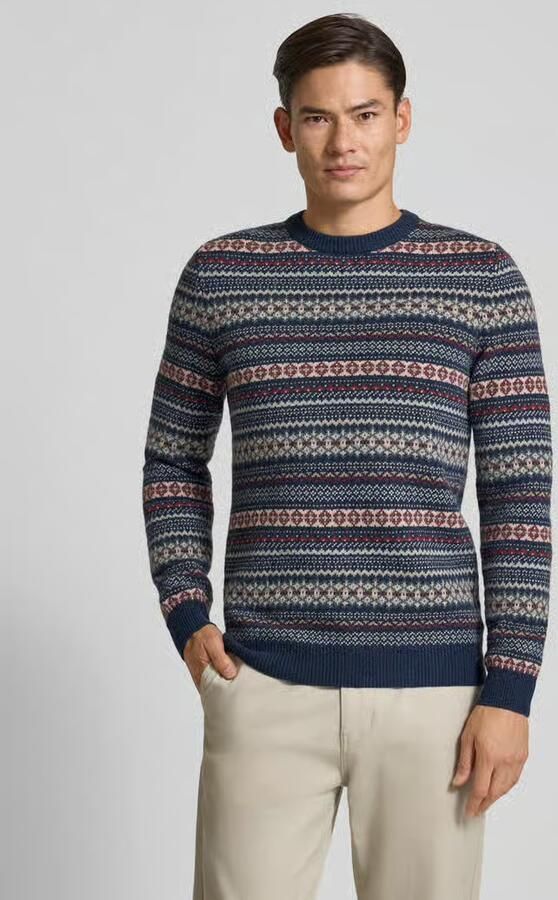 MCNEAL Gebreide pullover van wolmix met ronde hals - Foto 2