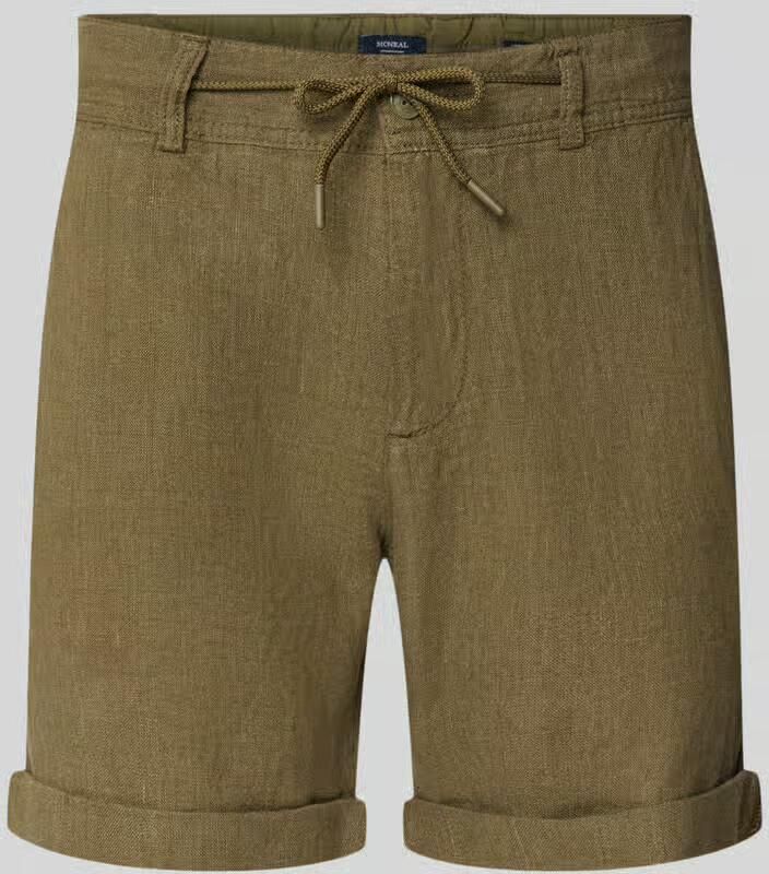 MCNEAL Linenshorts met strikceintuur en achterzakken - Foto 4