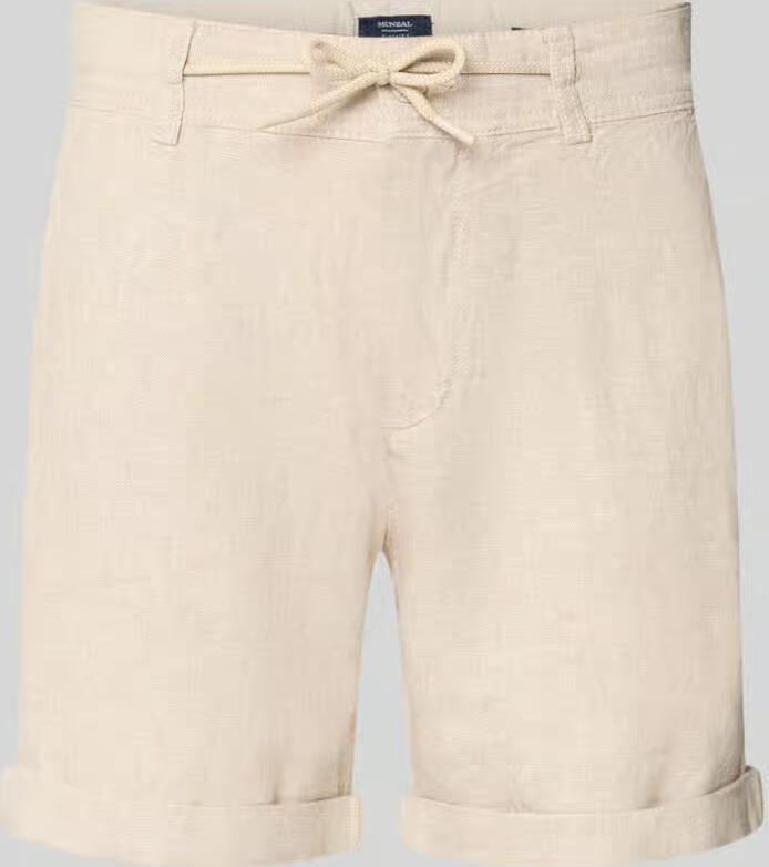 MCNEAL Linenshorts met strikceintuur en achterzakken - Foto 3
