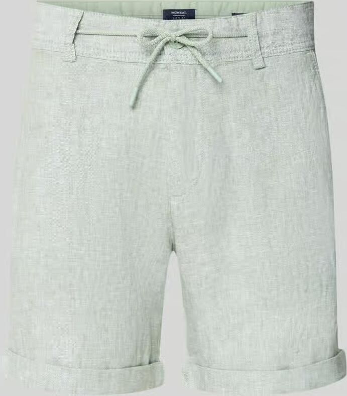 MCNEAL Linenshorts met strikceintuur en achterzakken