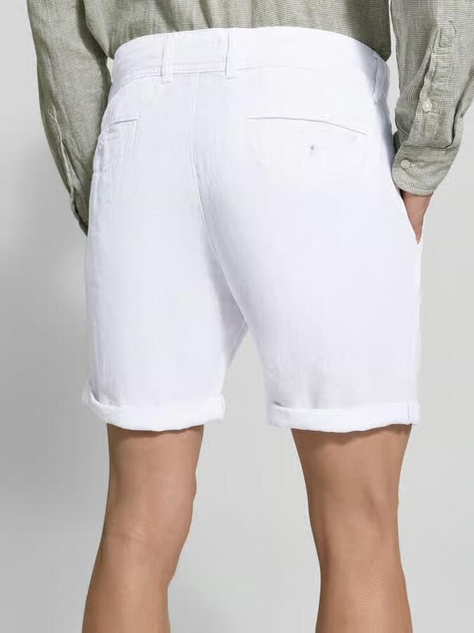 MCNEAL Linenshorts met strikceintuur en achterzakken - Foto 3
