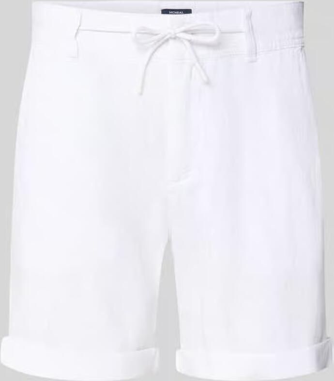 MCNEAL Linenshorts met strikceintuur en achterzakken - Foto 4