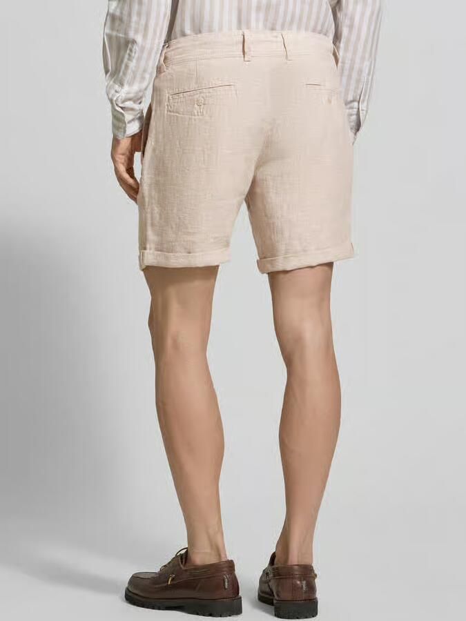 MCNEAL Linenshorts met strikceintuur en achterzakken - Foto 2