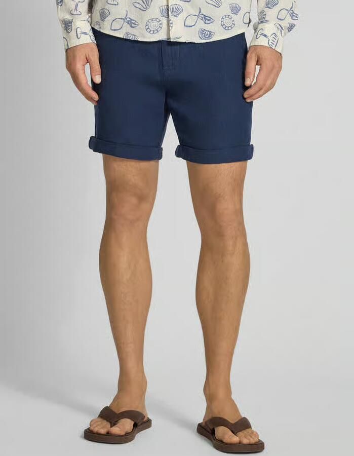 MCNEAL Linenshorts met strikceintuur en achterzakken - Foto 3