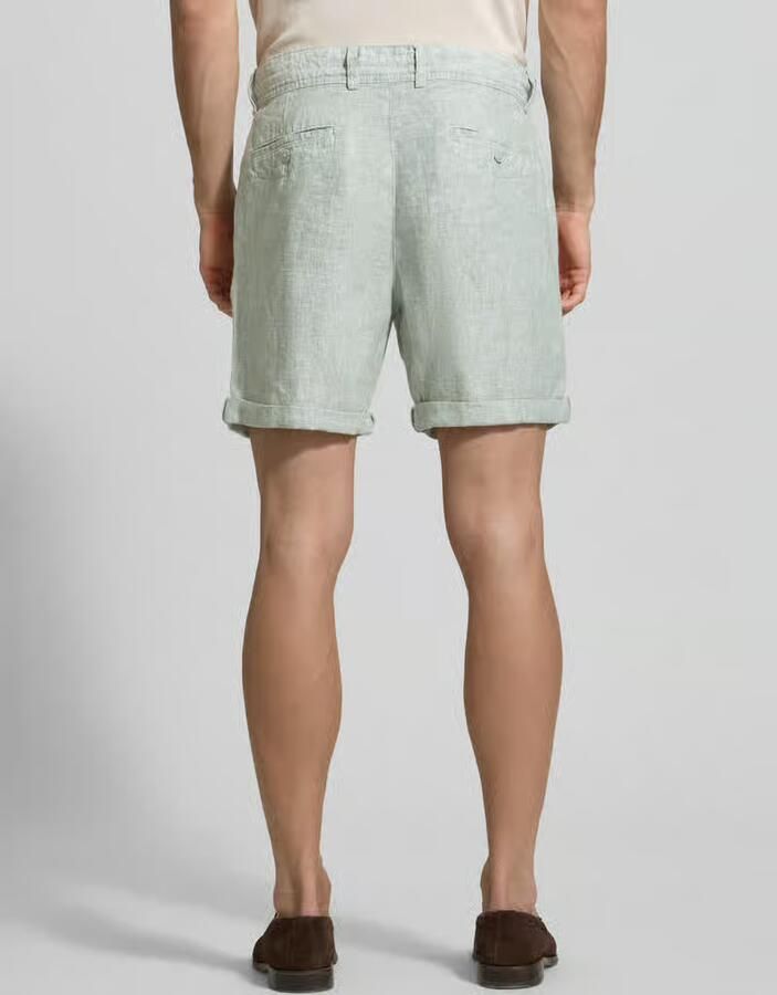 MCNEAL Linenshorts met strikceintuur en achterzakken - Foto 2