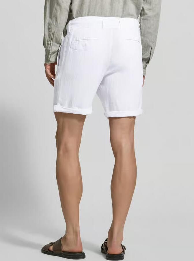 MCNEAL Linenshorts met strikceintuur en achterzakken