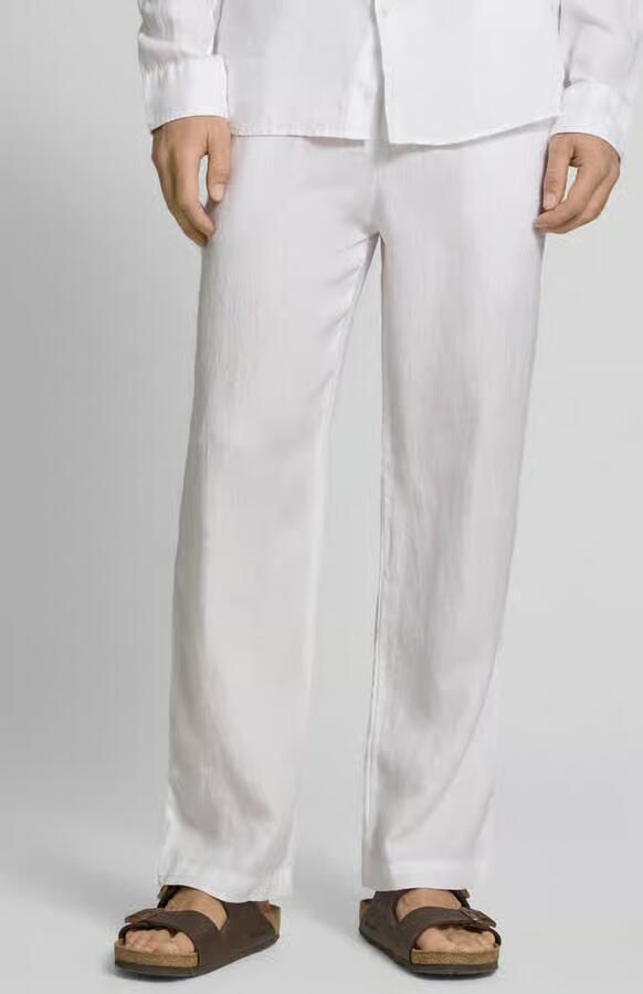 MCNEAL Linnen broek met elastische band - Foto 3