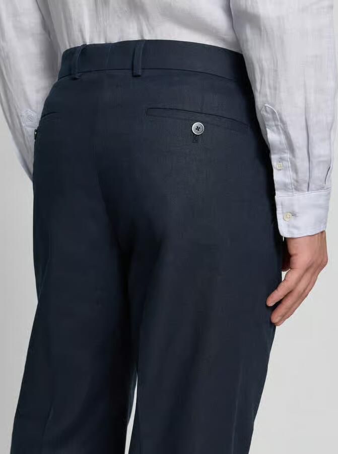 MCNEAL Pantalon van linnenmix met persplooien