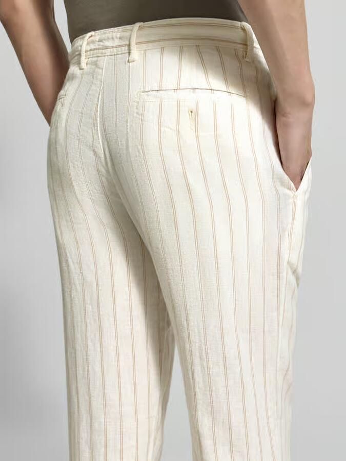 MCNEAL regular fit broek van mix van linnen en viscose