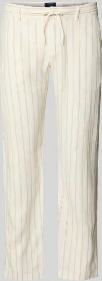 MCNEAL regular fit broek van mix van linnen en viscose - Foto 2