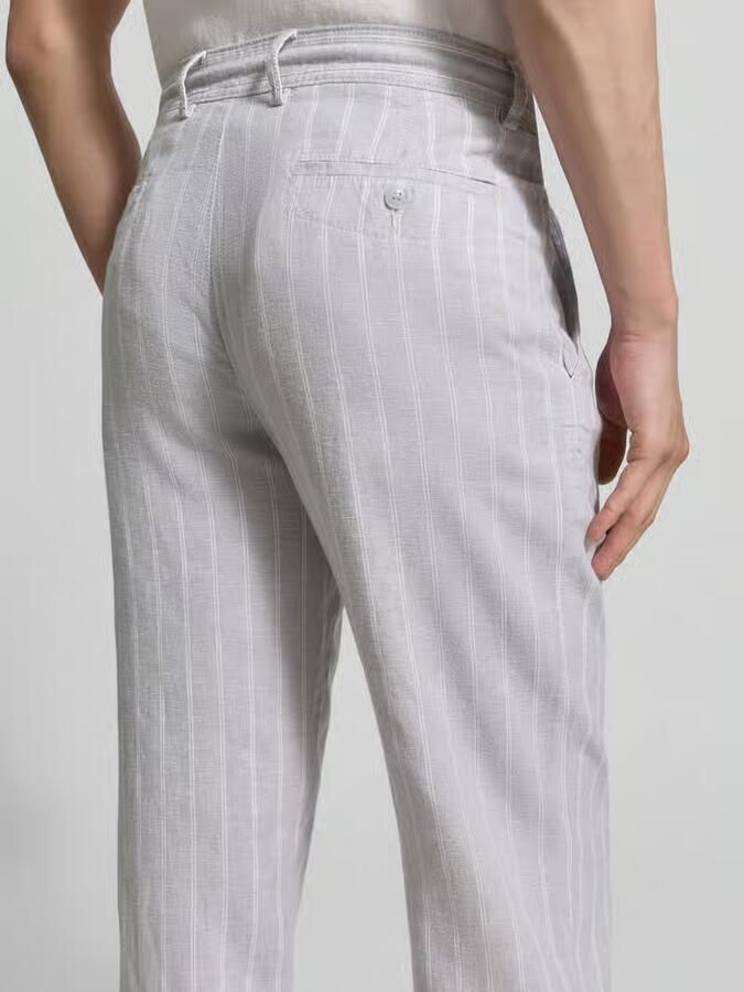 MCNEAL regular fit broek van mix van linnen en viscose
