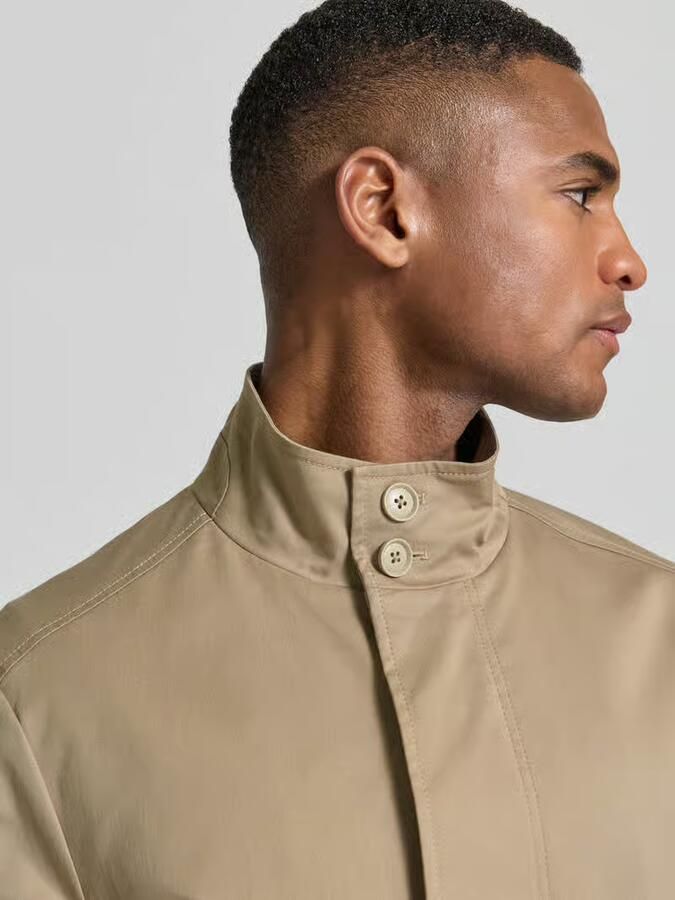 MCNEAL Regular fit lange jas met opstaande kraag