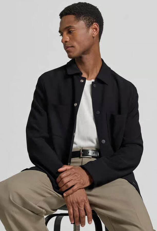 MCNEAL regular fit overshirt met borstzakken