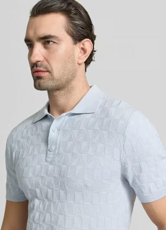 MCNEAL Regular fit poloshirt met structuurpatroon