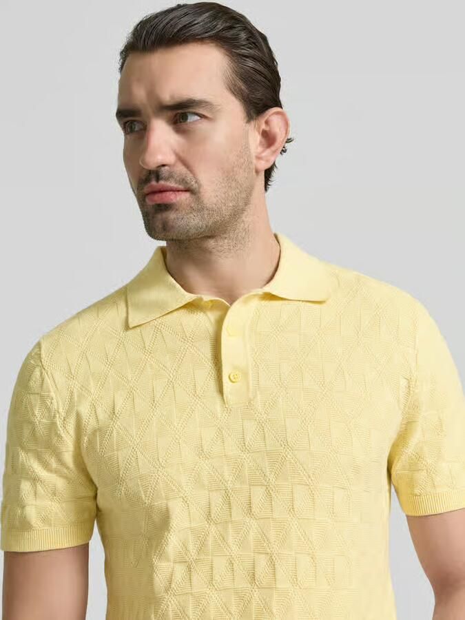 MCNEAL Regular fit poloshirt met structuurpatroon