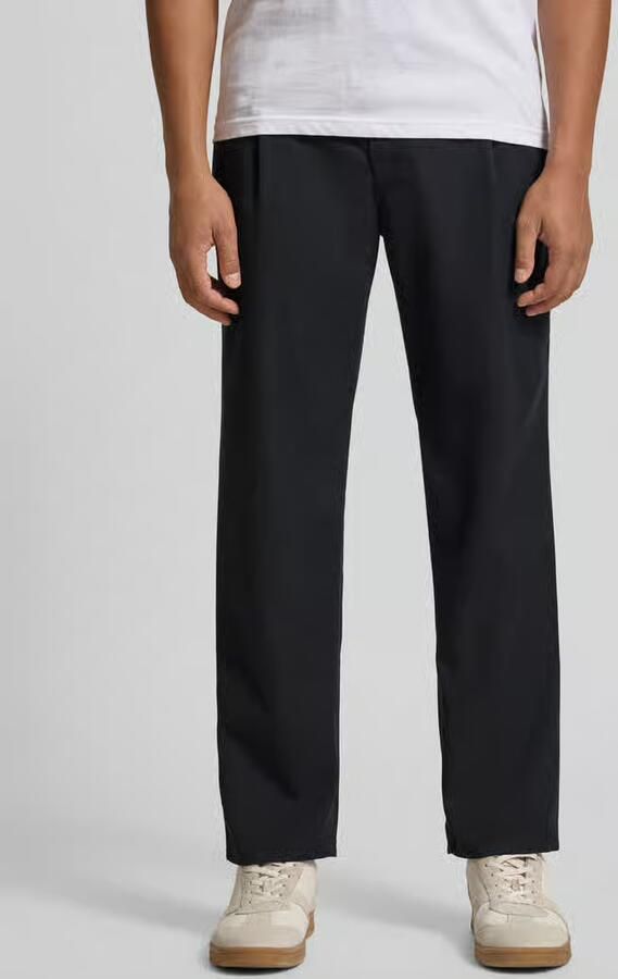 MCNEAL regular fit stoffen broek met achterzakken