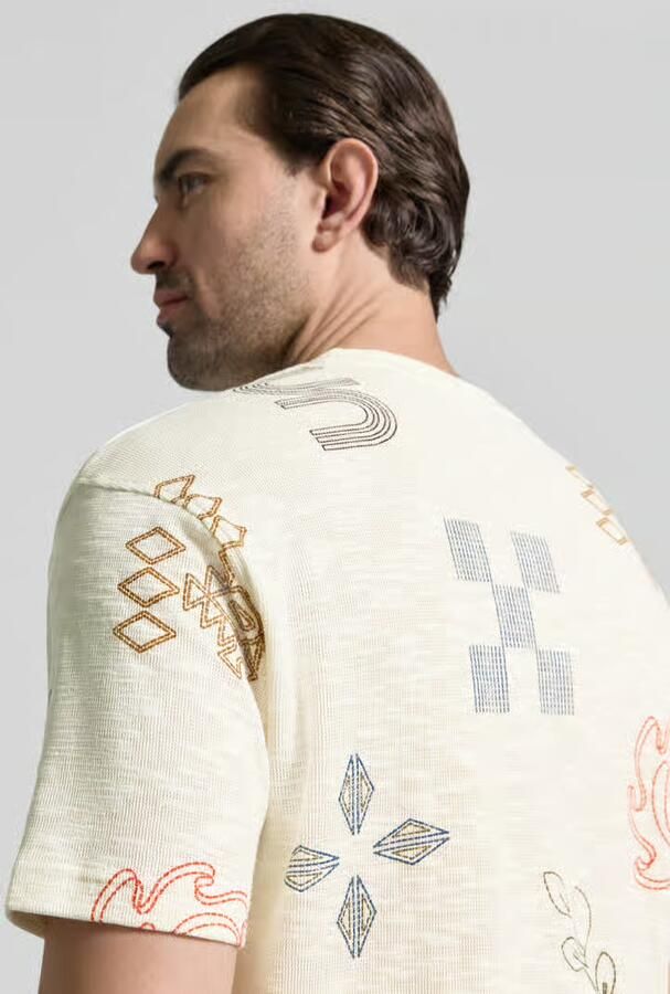 MCNEAL Regular fit T-shirt met All-over stitching - Foto 2
