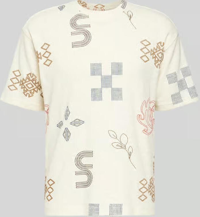 MCNEAL Regular fit T-shirt met All-over stitching - Foto 3
