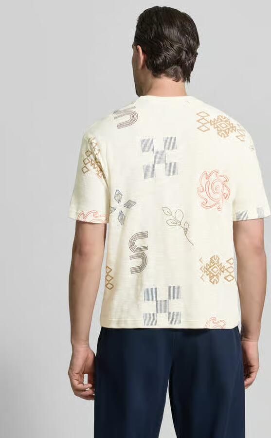 MCNEAL Regular fit T-shirt met All-over stitching