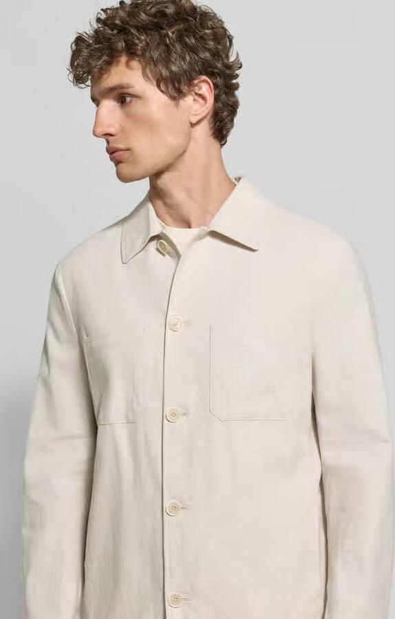 MCNEAL relaxed fit overshirt van linnenmix met kentkraag