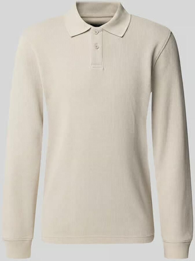 MCNEAL relaxed fit poloshirt van elastische katoenmix