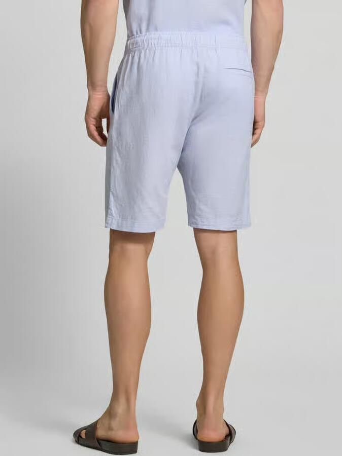 MCNEAL Short van mix van katoen en linnen met elastische tailleband