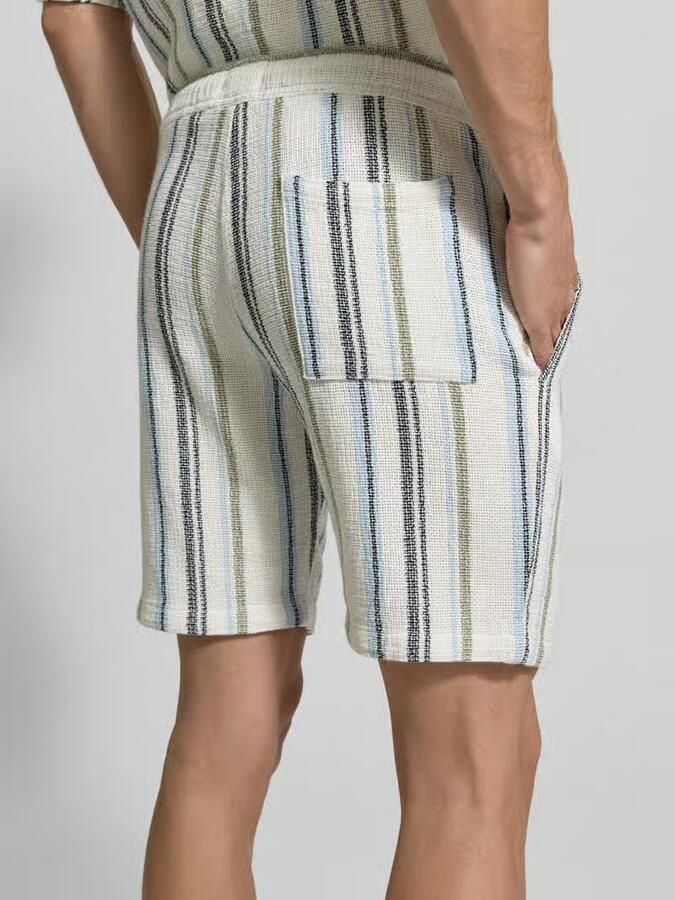 MCNEAL Shorts met streepmotief en tunnelkoord