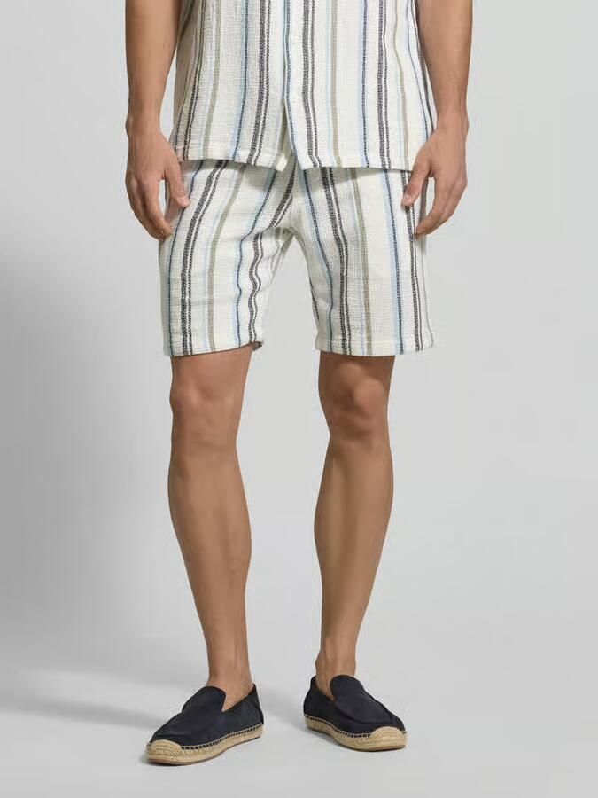 MCNEAL Shorts met streepmotief en tunnelkoord - Foto 3