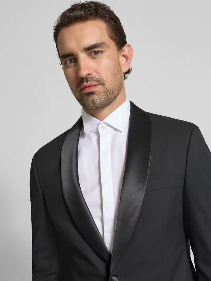 MCNEAL Slim fit 1-knoops colbert met reverskraag - Foto 2