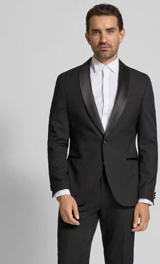 MCNEAL Slim fit 1-knoops colbert met reverskraag - Foto 3