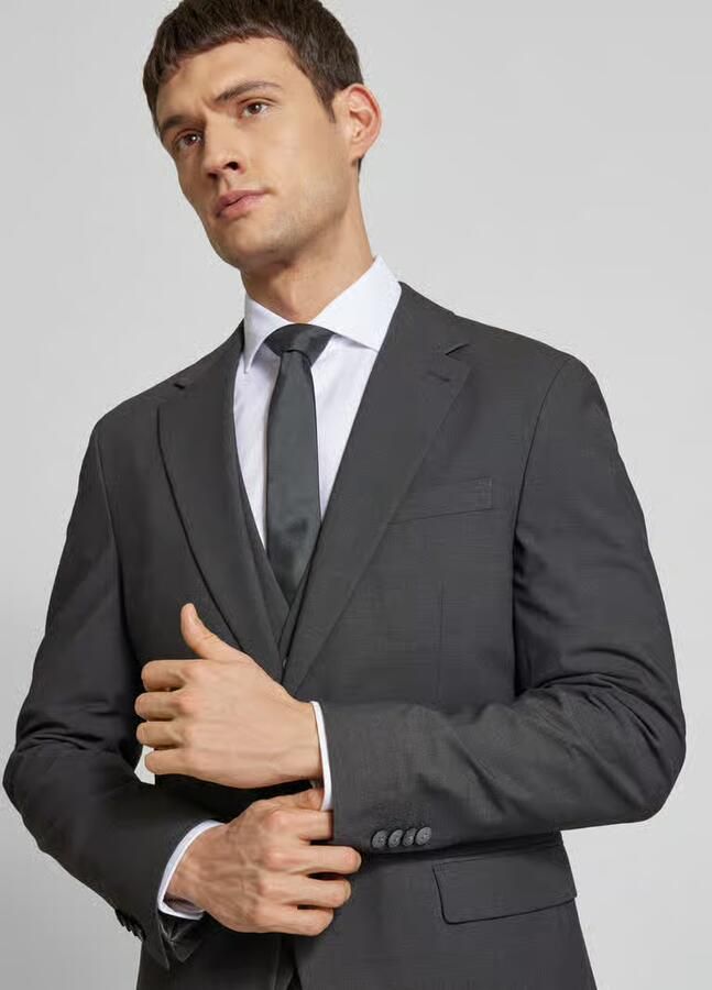 MCNEAL Slim fit 2-knoops colbert met klepzakken - Foto 3