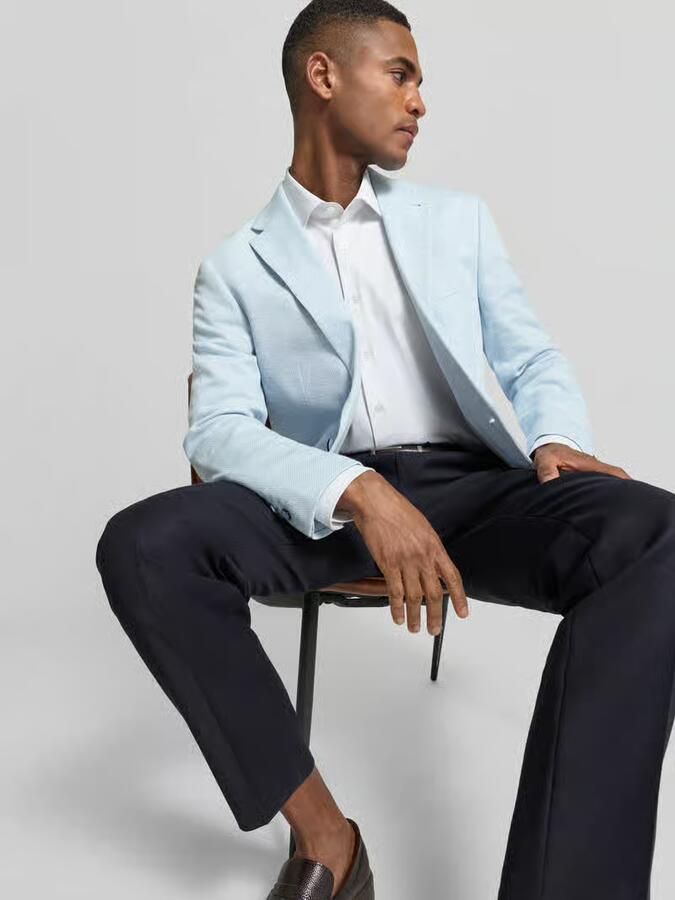 MCNEAL Slim fit 2-knoops colbert met klepzakken - Foto 2