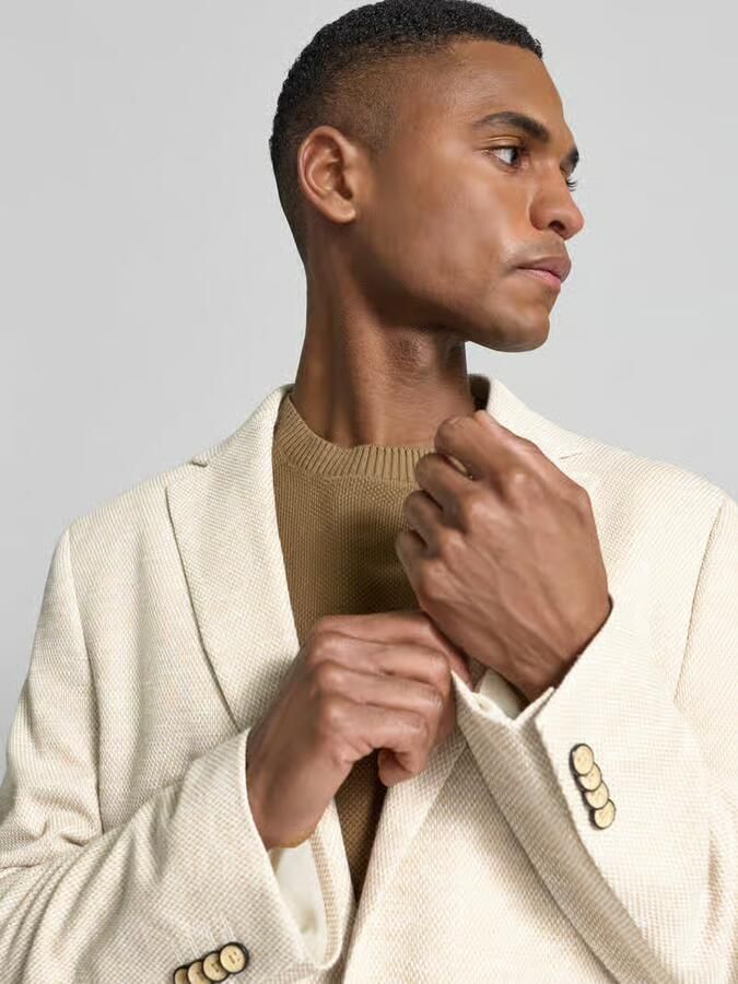 MCNEAL Slim fit 2-knoops colbert met klepzakken - Foto 2