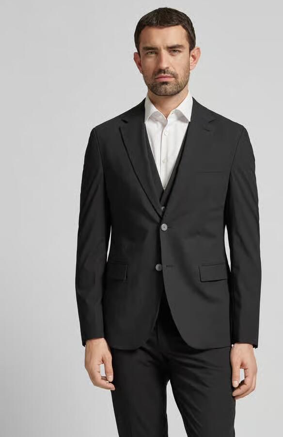 MCNEAL Slim fit 2-knoops colbert met klepzakken - Foto 3