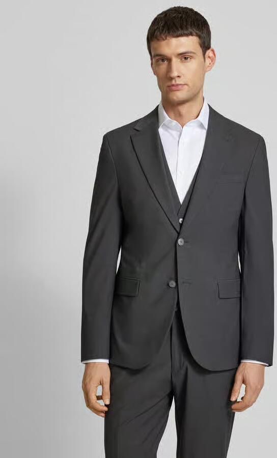 MCNEAL Slim fit 2-knoops colbert met klepzakken - Foto 4