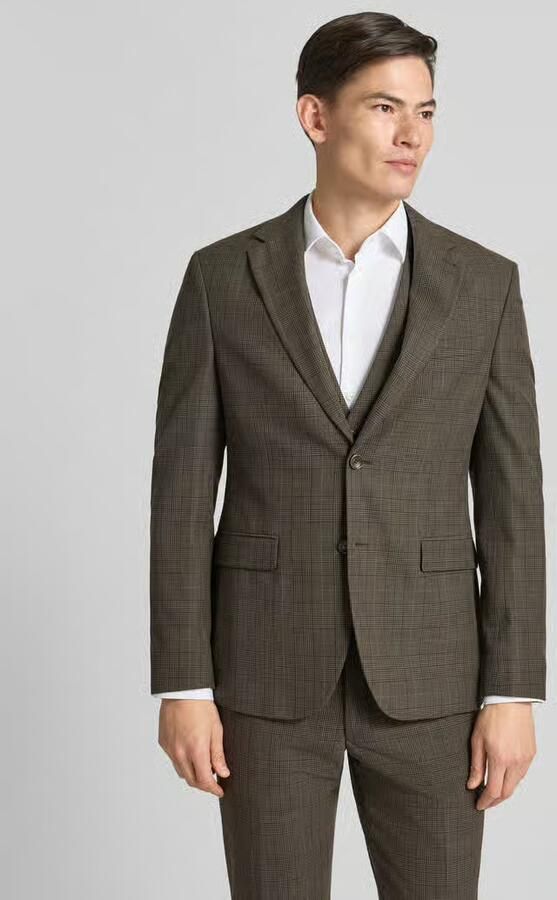MCNEAL Slim fit 2-knoops colbert met klepzakken - Foto 2