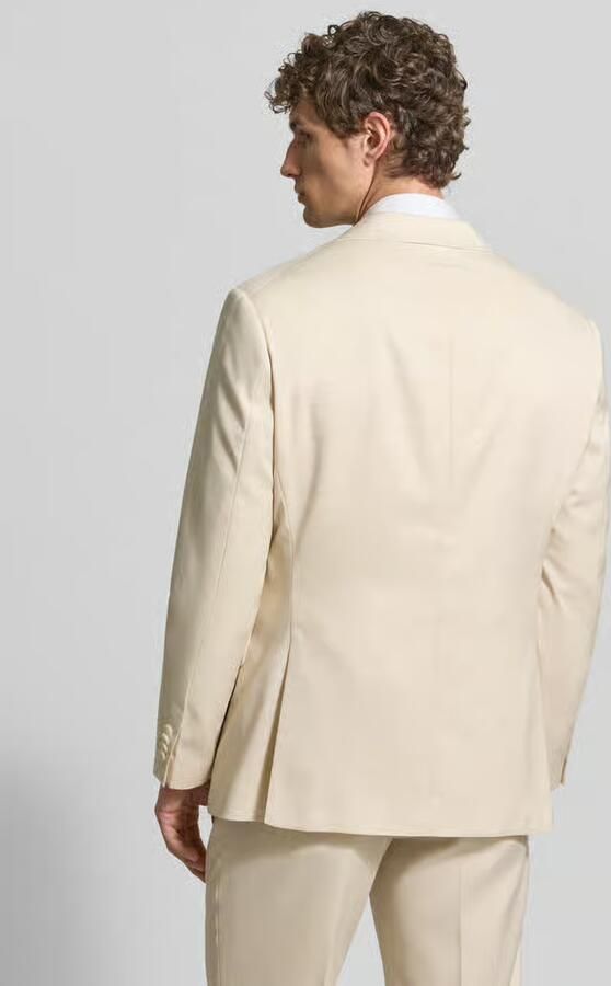 MCNEAL slim fit 2-knoops colbert met linnen-aandeel - Foto 4