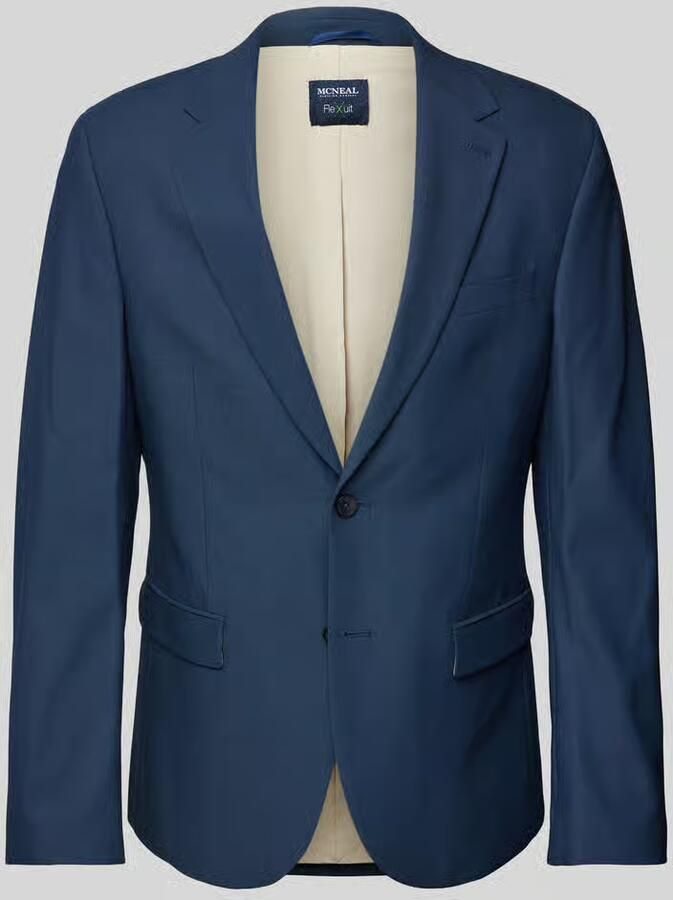 MCNEAL Slim fit 2-knoops colbert met reverskraag - Foto 3