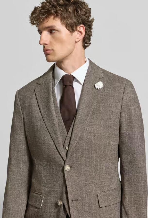 MCNEAL Slim fit 2-knoops colbert met reverskraag