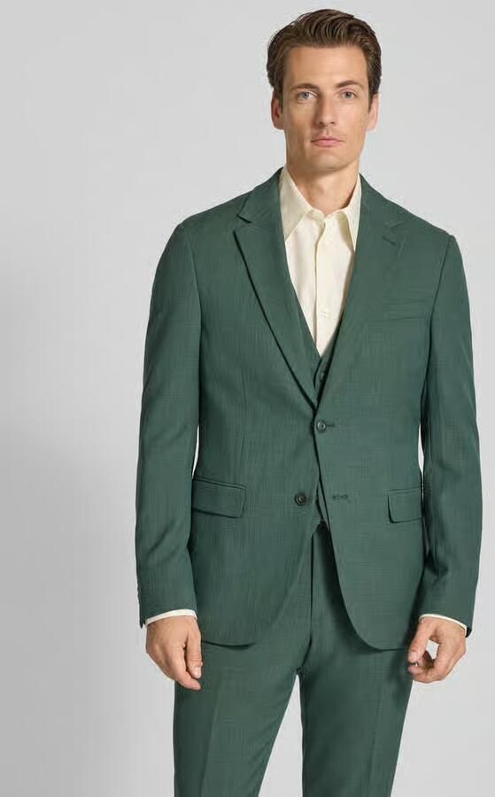MCNEAL Slim fit 2-knoopscolbert met viscosegehalte - Foto 3