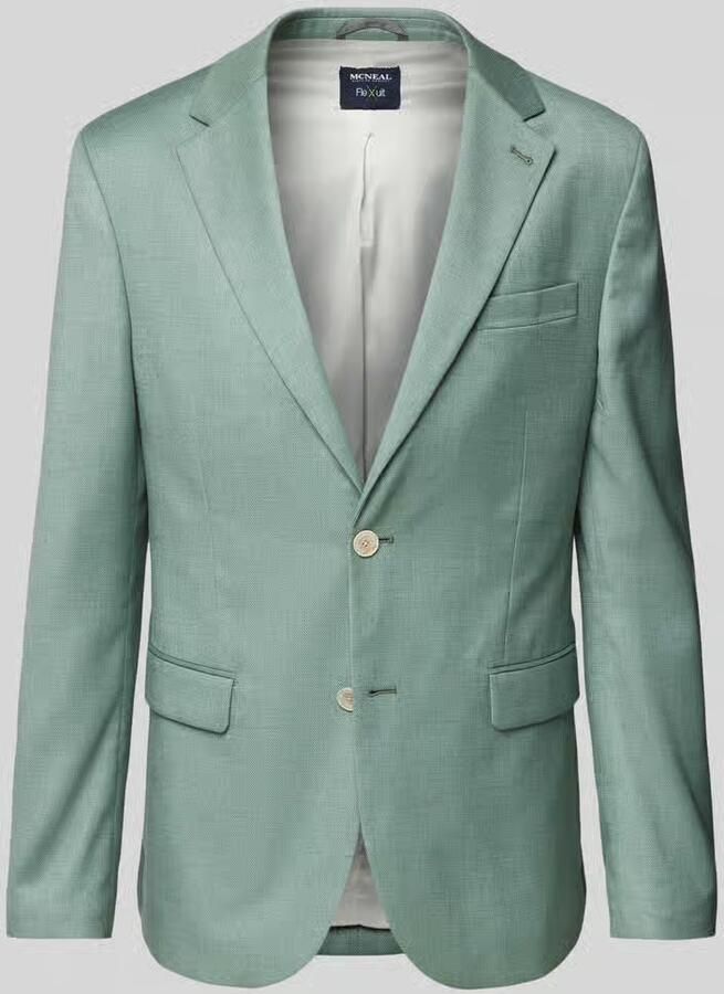 MCNEAL Slim fit linnen colbert met knoopsluiting